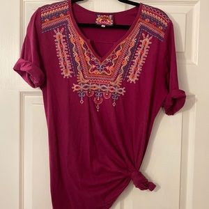Johnny Was Embroidered Top